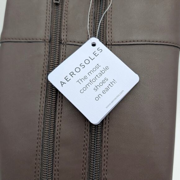 Aerosoles Taba Knee High Boots Side Zip Women's Dark Brown Size US5M EU36 - Picture 12 of 13